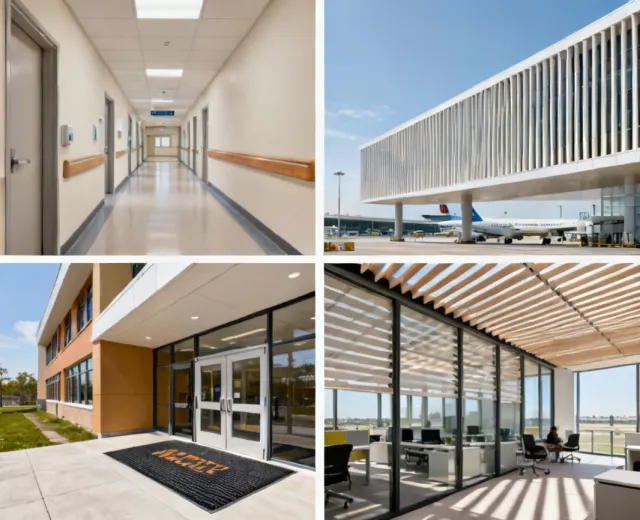 Construction Specialties products across multiple building types